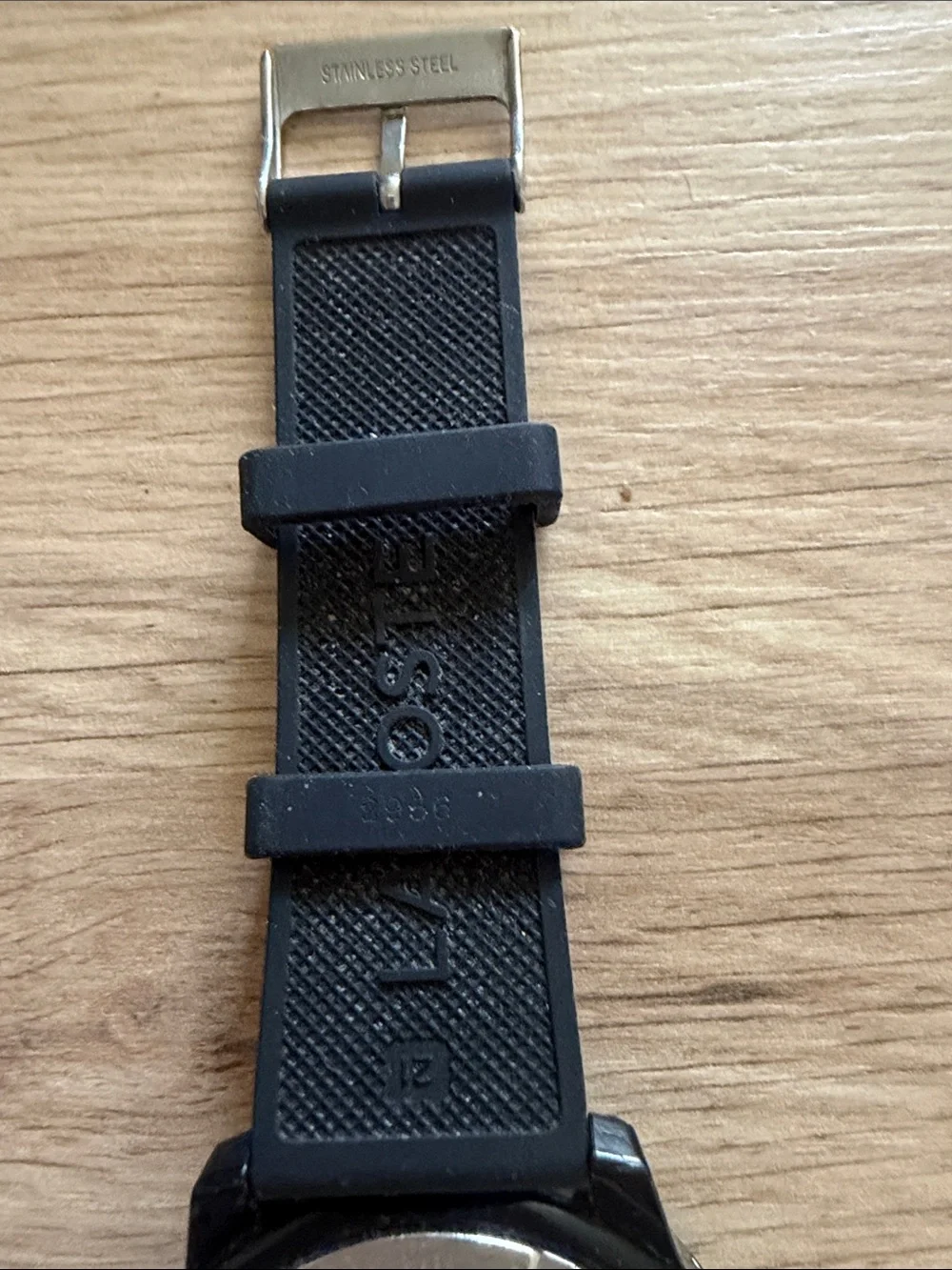 Lacoste Black Watch with Green Crocodile Accent